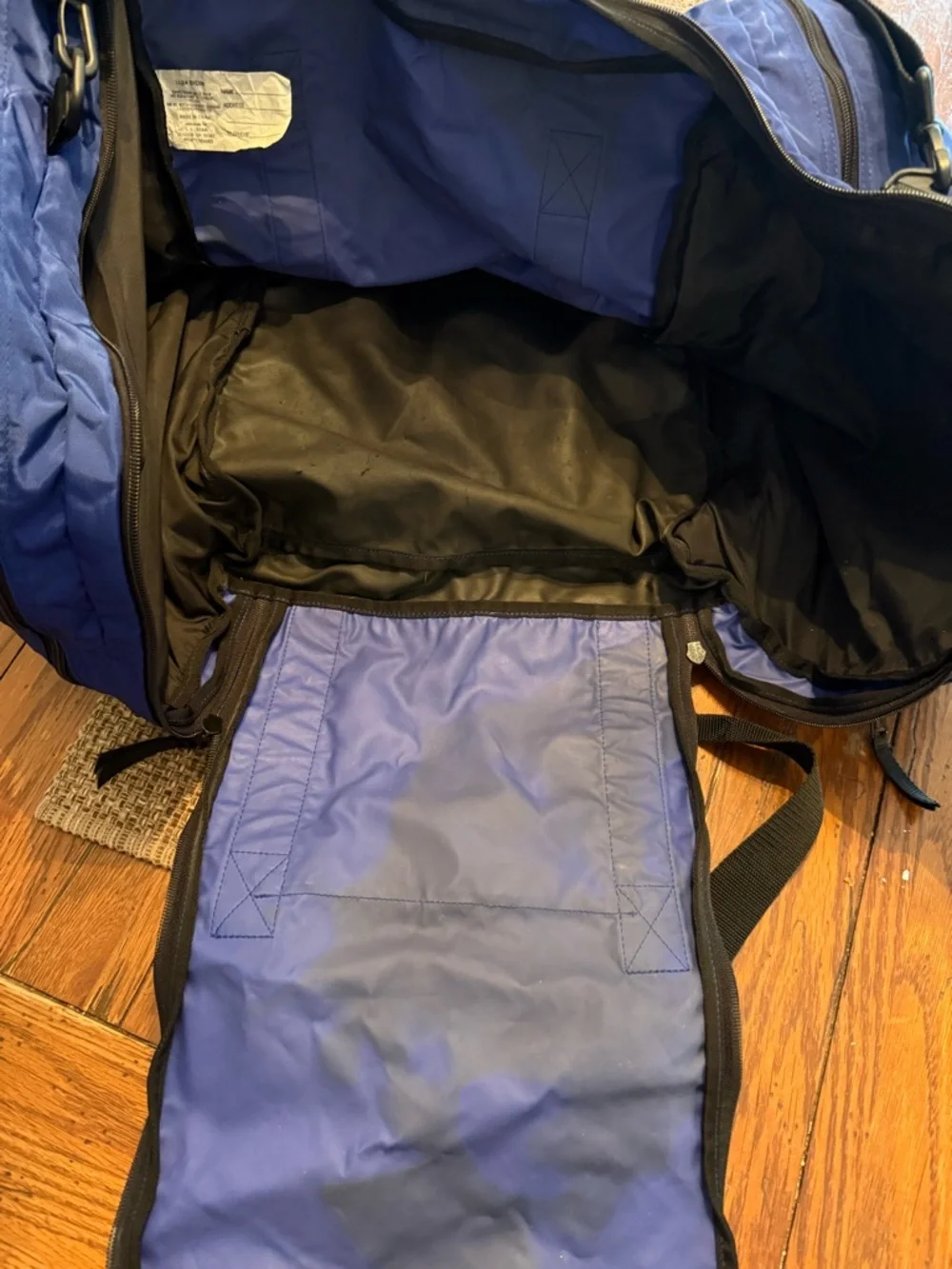 LL Bean Blue Travel Duffel Bag - XL capacity Vintage Y2K